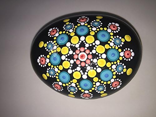 Hand Painted Mandala Stone #124