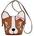 Kids Cute Dog Small Crossbody Bag Bowknot Single Shoulder Bag Handbag Wallet