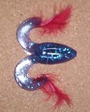 2.5 Soft Plastic Toad - (10 Pack) Junebug with various tail colors
