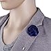 Men Lapel Flower Brooch Boutonniere Tuxedo Stick Pin Royalblue