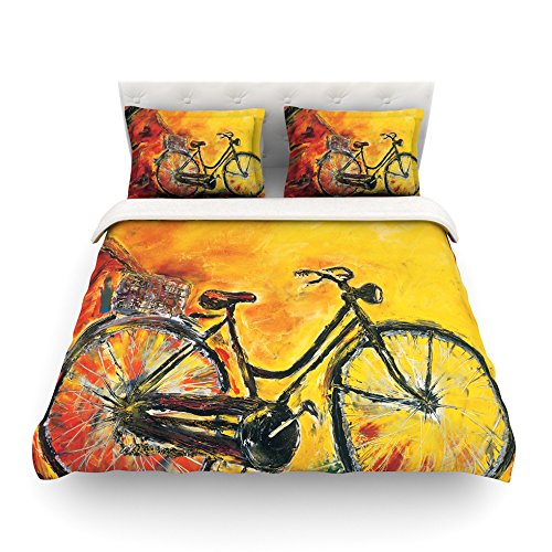 Kess InHouse Josh Serafin "To Go" Yellow Bicycle Cotton Duvet Cover, 88 by 88-Inch
Kess InHouse Josh Serafin "To Go" Yellow Bicycle Cotton Duvet Cover, 88 by 88-Inch