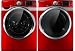 Samsung Red 4.3 Cu Ft DOE (5.0 Cu Ft IEC) Steam Washer and 7.5 Steam Electric Dryer WF511ABR_DV511AE