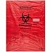 Bel-Art 131652535 Polypropylene Red Super Biohazard Waste Disposal Bag 10-12 Gallon Capacity, 25" Width x 35" Height x 2 mil Thick (Box of 200)