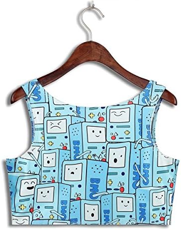 LoveLiness Womens Adventure Time Digital Print Sleeveless Tank Top Vest (One Size, Multicolor)