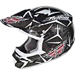 Fly Racing Trophy II Youth MotoX Motorcycle Helmet w/ Free B&F Heart Sticker Bundle - Black/White