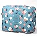Simmer Stone Portable Travel Camping Hiking Toiletry Hanging Mens/ladies Makeup Cosmetics Wash Bag Case Organizer Holder for Women (blue flower)
