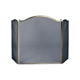 Outdoor Living : UniFlame 3 Fold Antique Brass Screen W/ Center Arch (29 X 53)