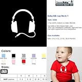 White Headphones Baby Short Sleeve Lap T
