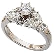 14K White Gold Marquise Diamond Engagement Ring (Center stone is not included)