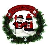 Calgary Flames Team Snowman Wreath