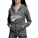 NCAA Villanova Wildcats Ladies Ash Swept Full Zip Hoodie Sweatshirt
