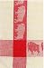 100% Cotton Waffle Weave Red Buffalo Dishtowel 18" X 28" Set / 6