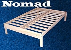 Nomad Solid Hardwood Platform Bed Frame - Queen Size