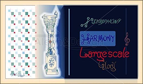 Enigmatic &amp; Intriguing, Digital, Home Decor Art; High-Quality Print, Gloss-Paper, (Blue-Beige, Rectangular, Height-15.6 in)