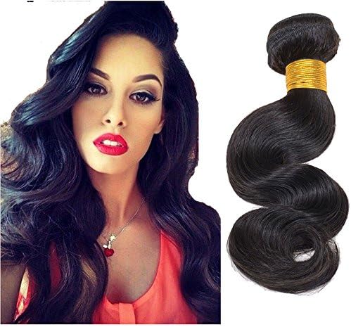nonoshow 6A Cheap Brazilian black human hair 100% human hair 3 Bundles extension Brazilian Human Hair (Length:18 inch)