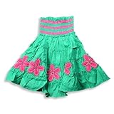 Haven Girl - Girls Appliqued Tiered Skirt, Mint, Pink