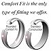 King Will GENTLEMAN 8mm Black and Red Carbon Fiber Inlay Tungsten Carbide Ring Engagement Wedding Band(14)