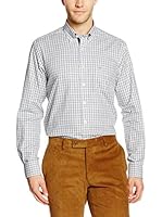 Milano Camisa Hombre (Crema / Azul)