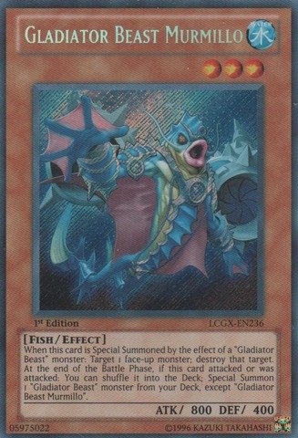Yu-Gi-Oh! - Gladiator Beast Murmillo (LCGX-EN236) - Legendary Collection 2 - 1st Edition - Secret Rare