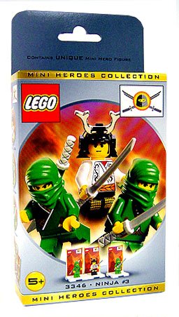 Lego Ninja Mini Heroes Collection #3346 Ninja #3 (Samurai Lord and Green Ninja)