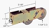 CRL Sliding Glass Door Roller with 1-1/4 Tandem Steel Wheels; 3/4 Wide Housing