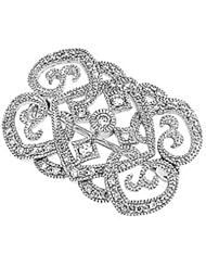 14K White Gold Diamond Brooch - 0.33 Ct. -- LIFETIME WARRANTY