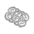 14K White Gold Diamond Brooch - 0.33 Ct.