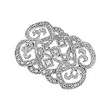 14K White Gold Diamond Brooch - 0.33 Ct.