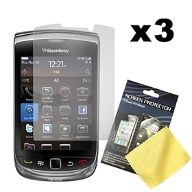 Cbus Wireless Three LCD Screen Guards / Protectors for RIM BlackBerry Torch 9800 / Torch 9810 / 9810 4G / Torch 2