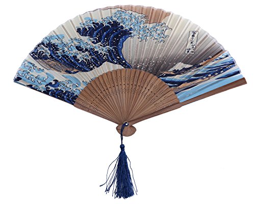 Generic 265G Lee Goal White Butterfly Pink Flowers Pattern Lace Bamboo Handheld Folding Fans For Girls Women, One Size