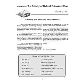 Bulletin of the Society of Medical Friends of Wine by