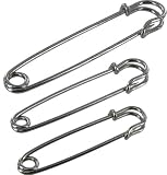 SE 3 pc. Large Safety Pin Set (Sizes 2.5, 3, 4)
