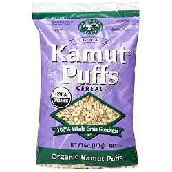 Nature's Path Organic Kamut Puffs Cereal, 6-Ounce Bags (Pack of 12)