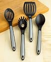 Calphalon 4 Pc. Nylon Utensil Set - (Spoon. Slotted Spoon, Slotted Turner, Pasta Fork)
