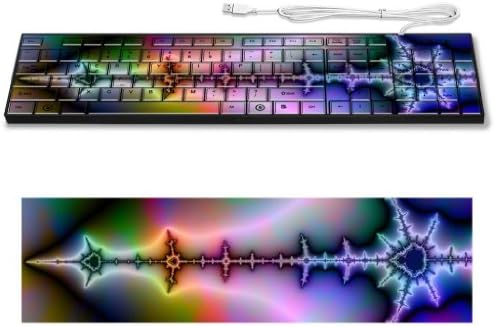 Neon Rainbow Lights Fractal Electric Keyboard Customized Made to Order Support Ready 16 7/8 inch (430mm) x 4 7/8 inch (125mm) x 15/16 inch (25mm) High Quality Liil Key board Boards desktop laptop Key_board comfortable computer accessories cute gaming gear