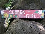 DECOR , HAWAII DECOR - VINTAGE HAWAII SURFER GIRL ROXY TIKI DECOR SIGN - 39 - ISLAND DECOR