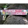 DECOR , HAWAII DECOR - VINTAGE HAWAII "SURFER GIRL" ROXY TIKI DECOR SIGN - 39" - ISLAND DECOR