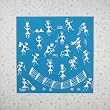 Asian Art&nbsp;from Warli Tribe of India 13 x 13 inches