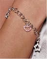Sterling Silver Bracelet w/ Crystal Hearts, 8" by Paris Hilton