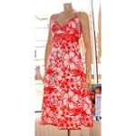 Red Dress with White Flowers