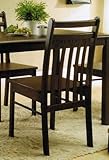 Set of 2 Dining Chairs with Sleek Design in Cappuccino Finish