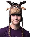 DeLux Moose Brown Wool Pilot Animal Cap/Hat - Limited Edition