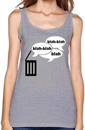 FQY Womens Trash Talk Cotton Tank Top Shirt Gray XXL