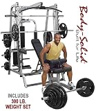 Body Solid Series 7 Smith Gym Package w/ 300 lb. Weight Set GS348Q, OSR300S