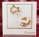 Deluxe wedding stationery - gold and cream - invitation - style 1 - 1 pack