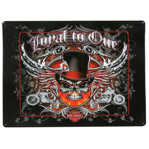 Harley-Davidson® Loyal to One Skull Embossed Tin Sign