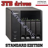 QNAP TS-412 12TB (4 X 3TB) 4 Bay NAS Integrated with Hitachi Deskstar 7K3000 (Desktop)