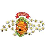 100 Days of School Beehive Bulletin Board Set - Includes 112 Pieces and Bonus 10 Large Bees.