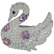 Pearl Swan Animal Brooch Pin