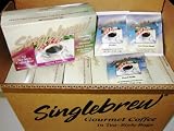 Case of 12 cartons, 12 coffee bags/carton (4 French Vanilla, 4 Hazelnut, 4 Swiss Mocha Almond)